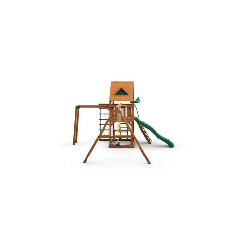 Gorilla Playsets Navigator Swing Set with Wood Roof & Reviews Wayfair